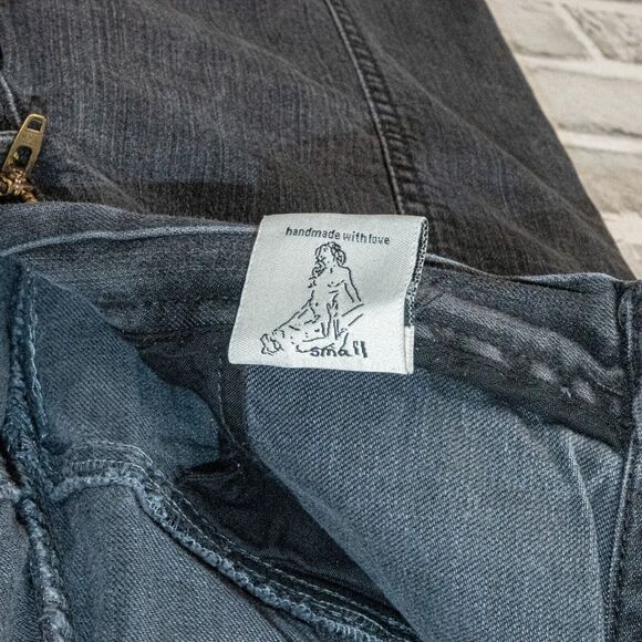 Judi Rosen NY Women's Crop Stretch denim Jeans Butt Buckle in washed black sz S - Picture 11 of 14